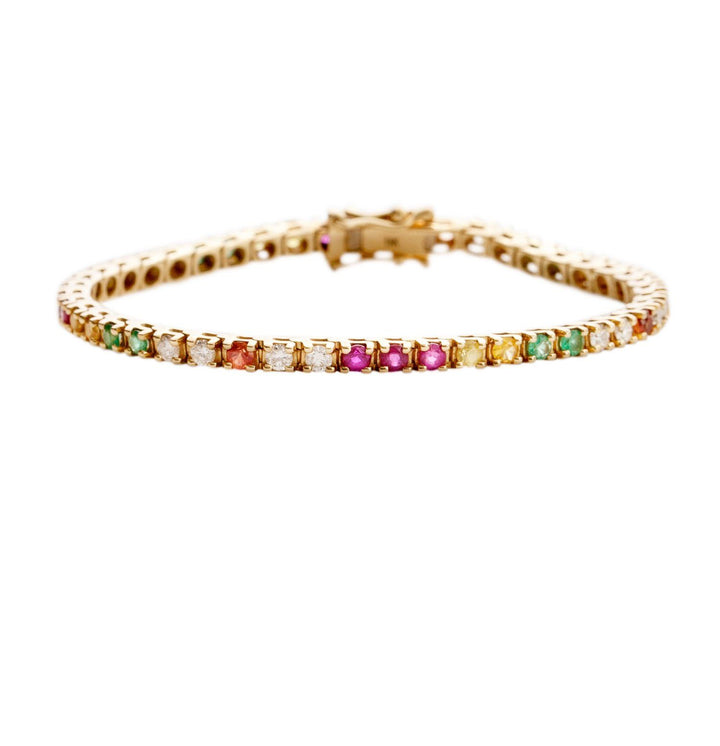 Earth Bracelet Gold, White, Orange, Pink, Yellow, Green