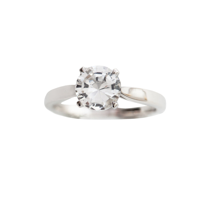 Classic Engagement Ring Whitegold, White