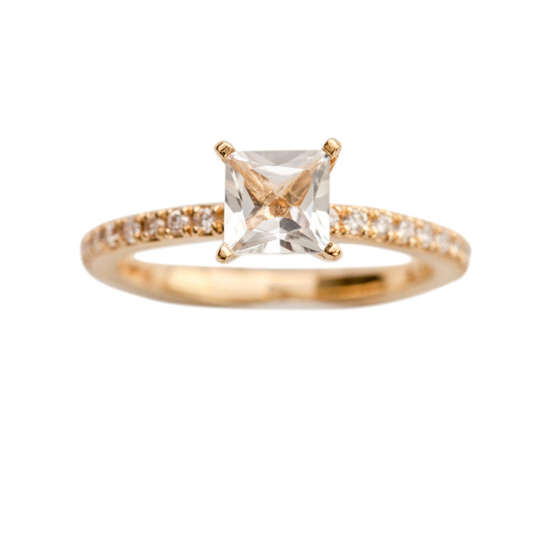 Firenze Engagement Ring Gold, White
