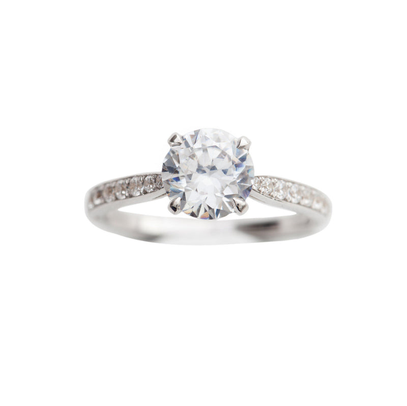 Solitaire Diamond Ring Whitegold, White