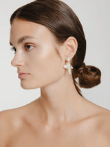 Mira 01 Silver Earrings w. Pearls