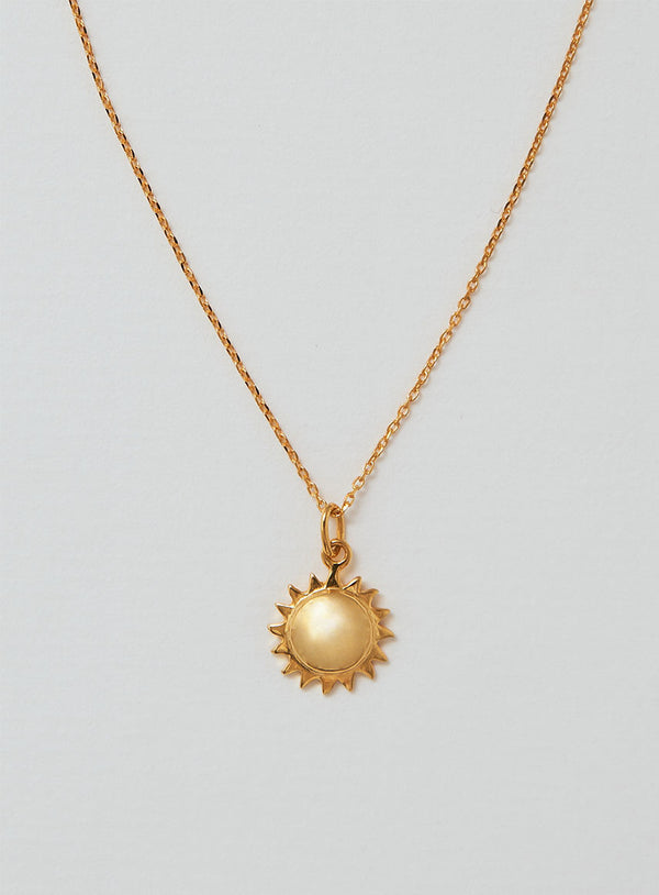 Mini Sun 14K Gold Plated Necklace