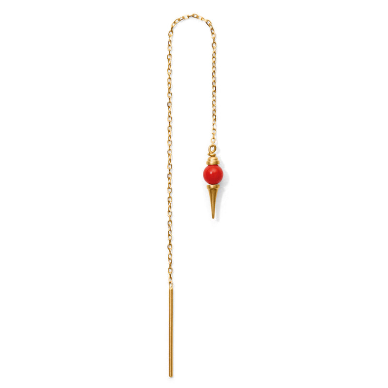 Miss Elsia Earring Gold Red Coral