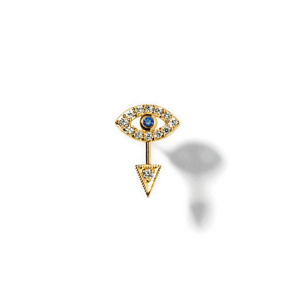 Miss Eye Ohrstecker aus Gold I Diamant und Saphir