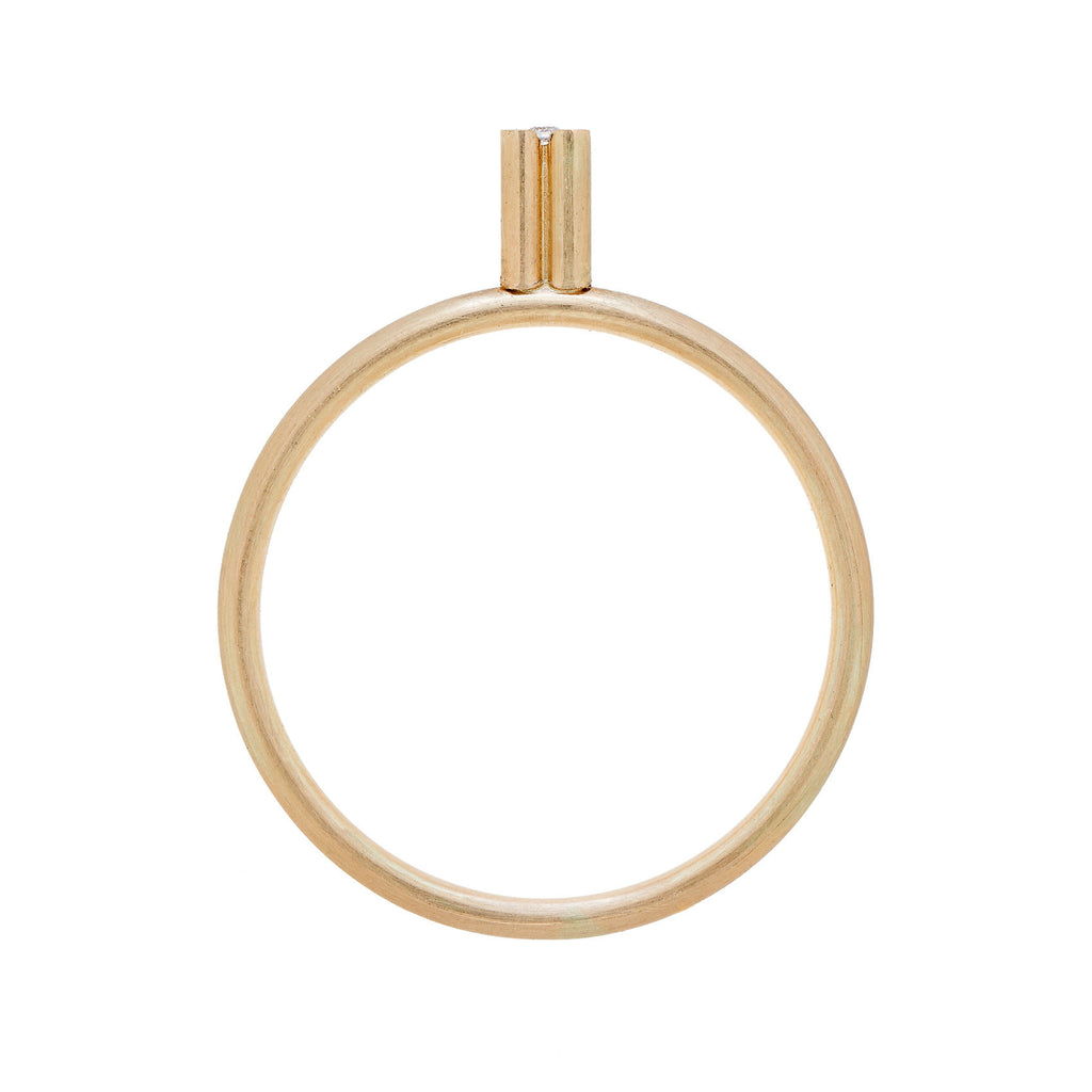 MIST Diamond Cocktail 14K Gold Ring w. Diamond