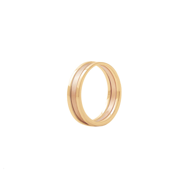 Unisex We Matt 18K Rosegold & Gold Ring