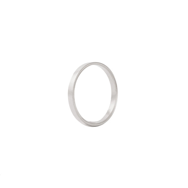 Unisex I Mat 18K Hvidguld Ring