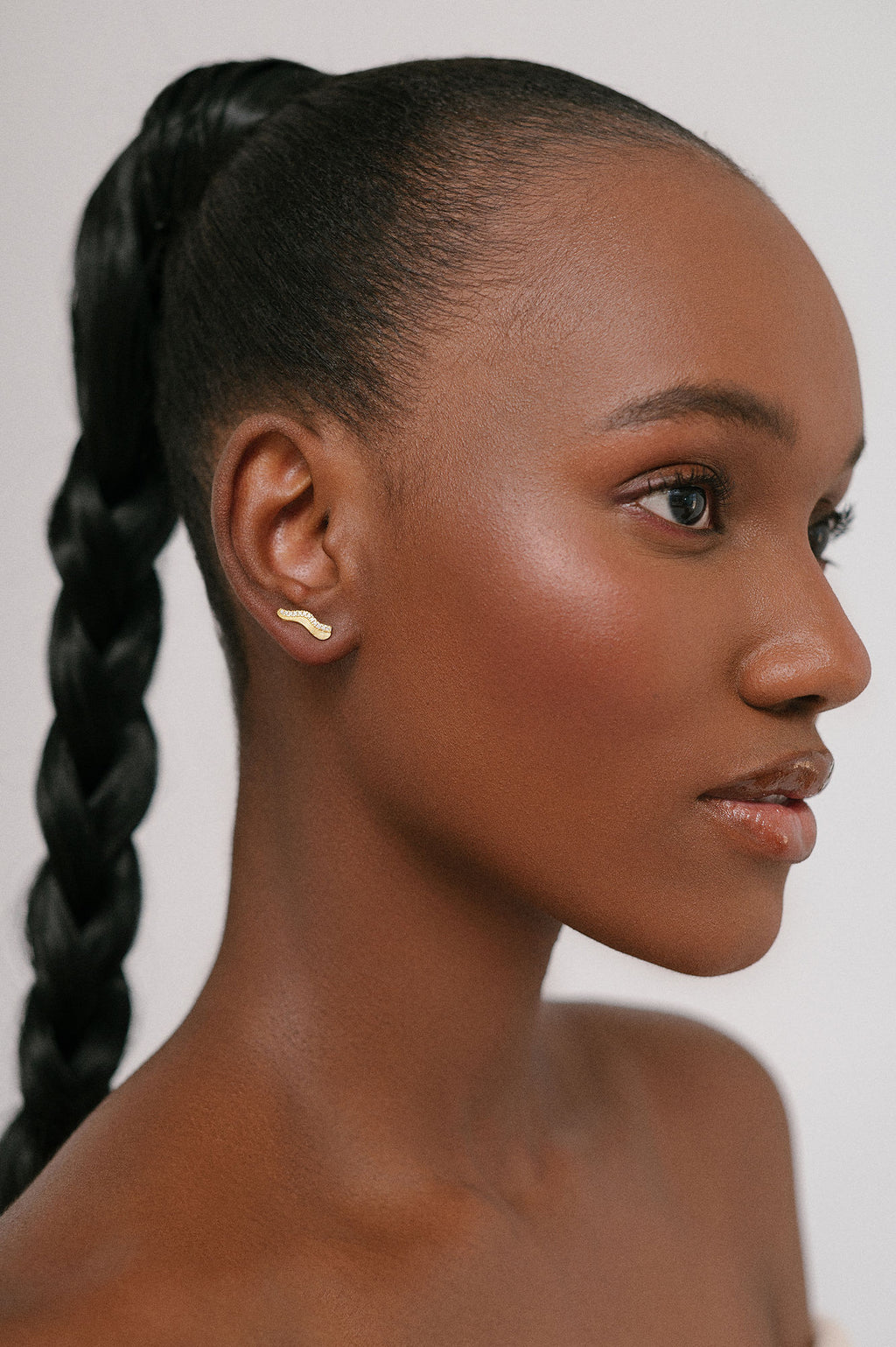 Utulivu Gold Plated Earring w. Zirconia