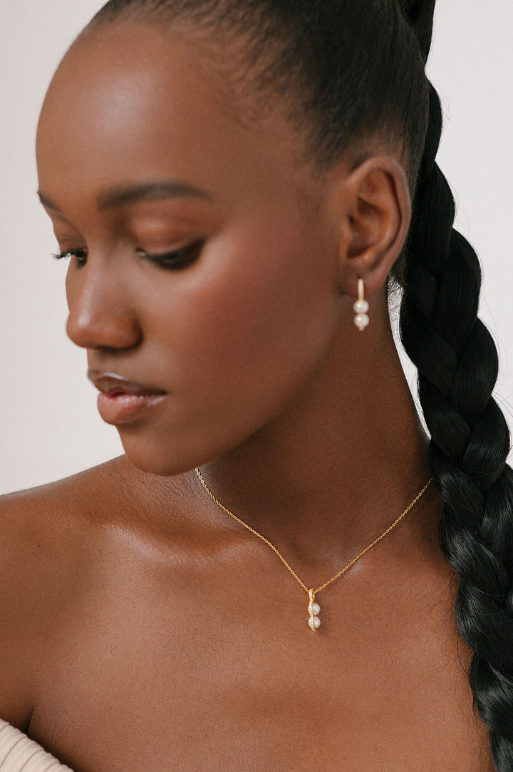 Bahati Gold Plated Necklace w. Zirconia