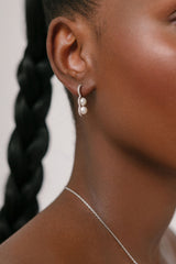 Bahati Silver Earring w. Zirconia