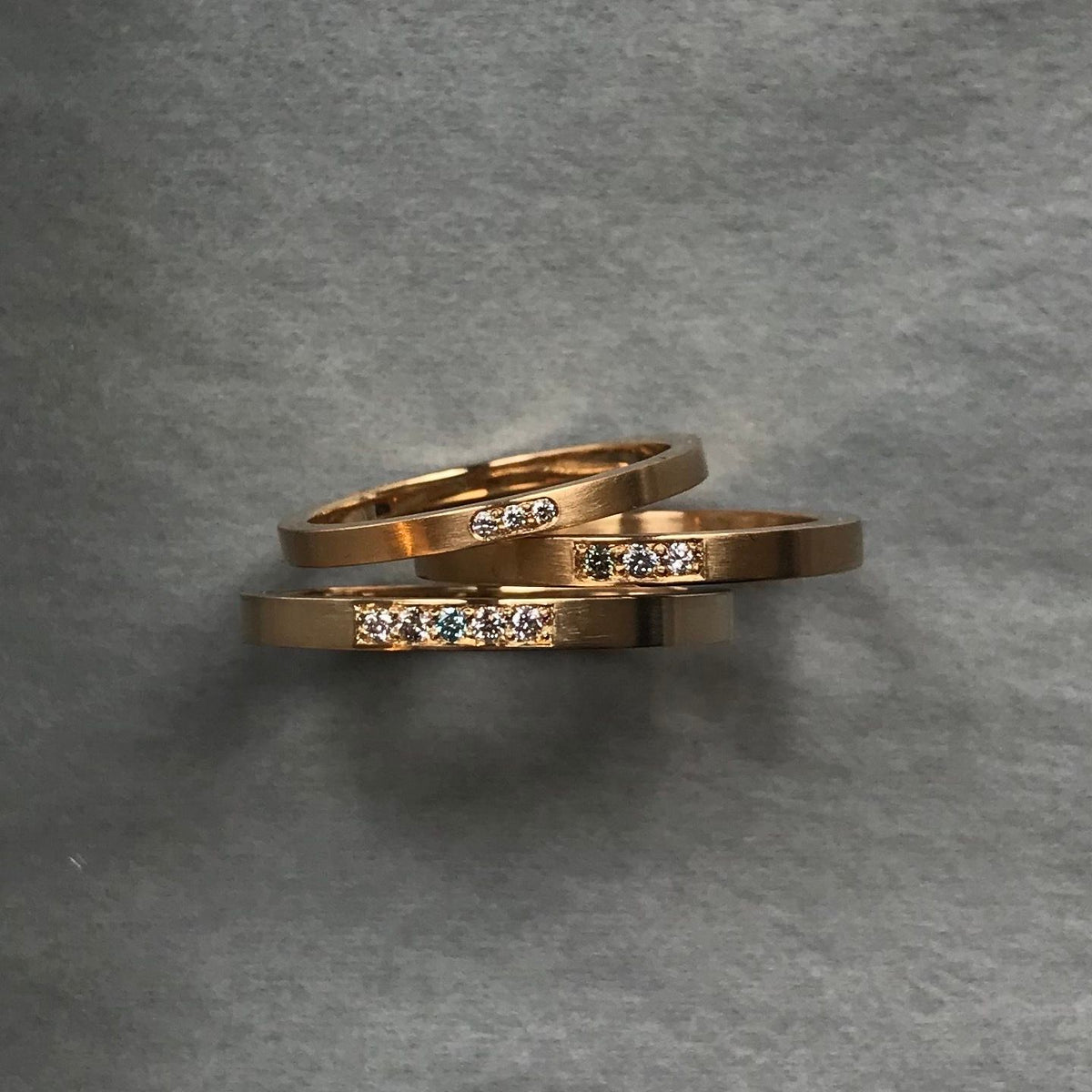 MOON Phases 14K Gold Ring w. Diamonds
