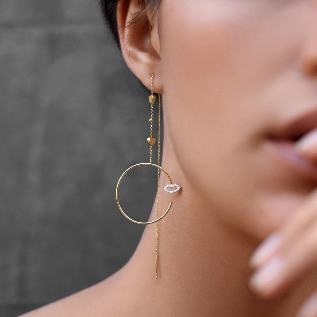 Modern Words Fine Melody 18K Gold Earrings