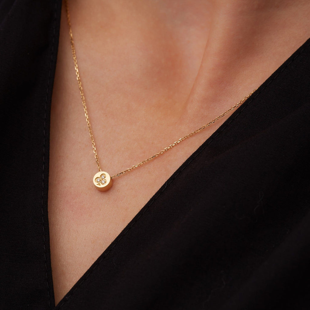 Modern Words Fine Clubs 18K Guld Halskæde m. Diamant