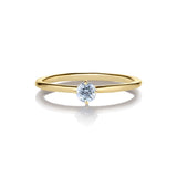 Malene 3.5 Blue 14K Gold Ring w. Aquamarine