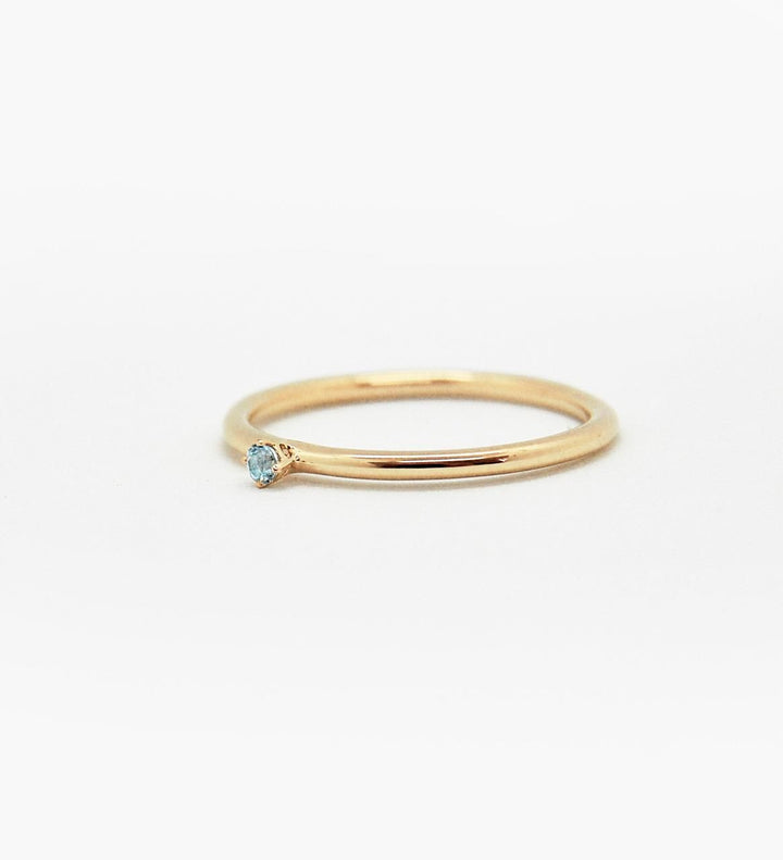 Malene 1.8 Blue 14K Gold Ring w. Aquamarine