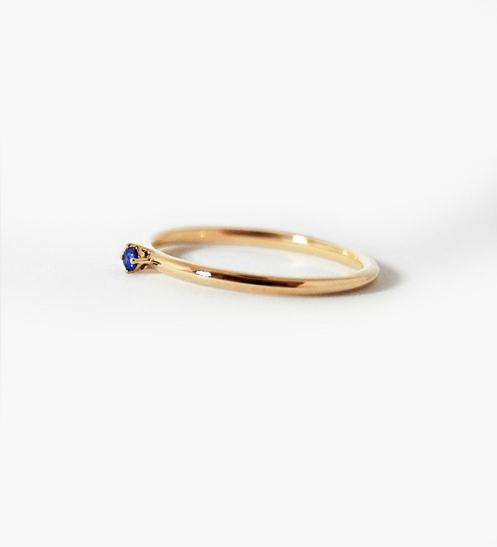 Malene 1.8 Blue 14K Gold Ring w. Sapphire