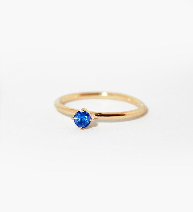 Malene 3.5 Blue 14K Gold Ring w. Sapphire
