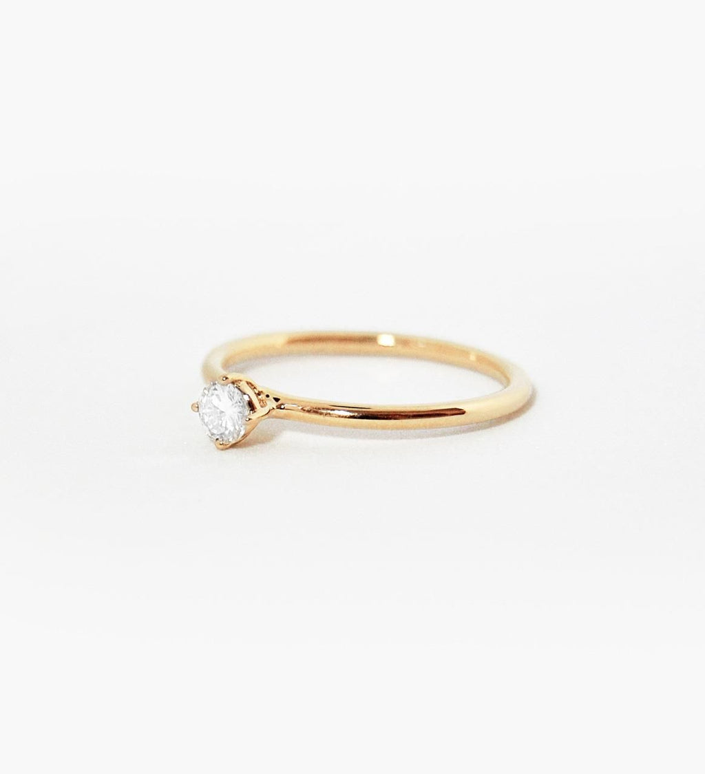 Malene 3.5 White 14K Gold Ring w. Diamond