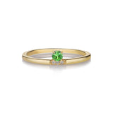 Marie 14K Gold Ring w. Tsavorite & Diamonds