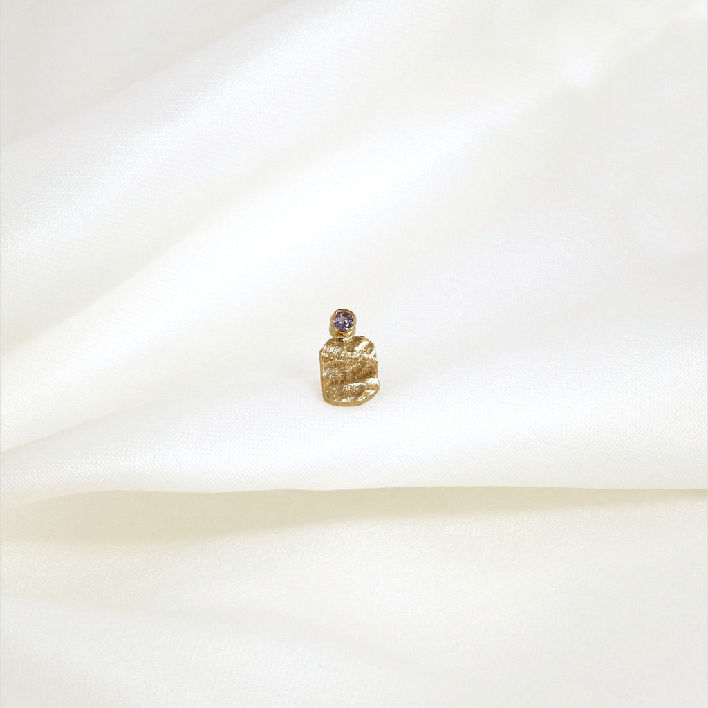 Goldplate Ohrstecker aus 18K Gold I Saphir