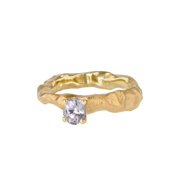 Slim Ellen 18K Gold Ring w. Sapphire