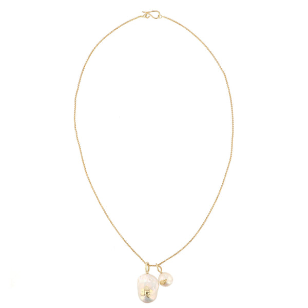 Baroque & Freshwater 14K & 18K Necklace w. Pearls