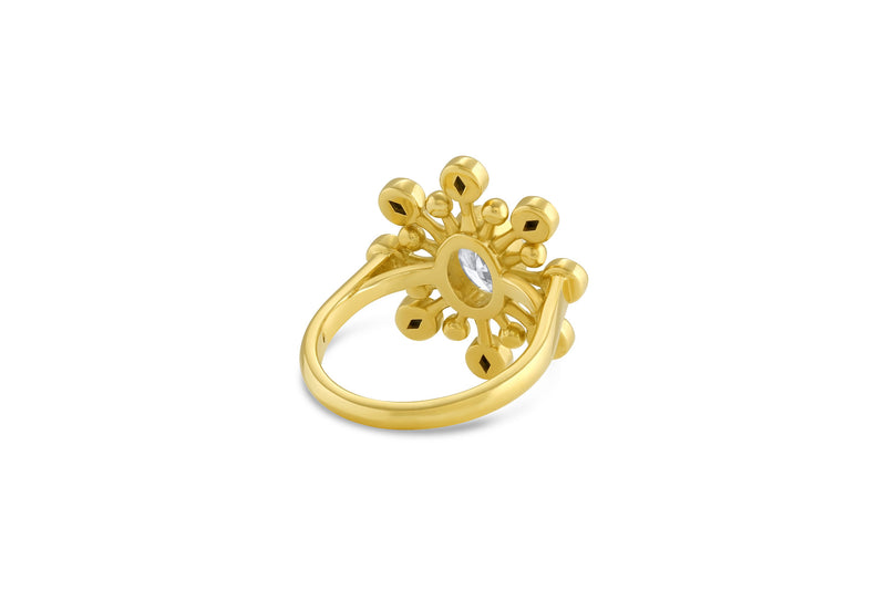 Mazahri | Cosmos 18K Guld Ring m. Diamant & Lapis