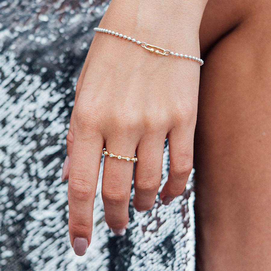 Milkyway 18K Gold & Silver Bracelet