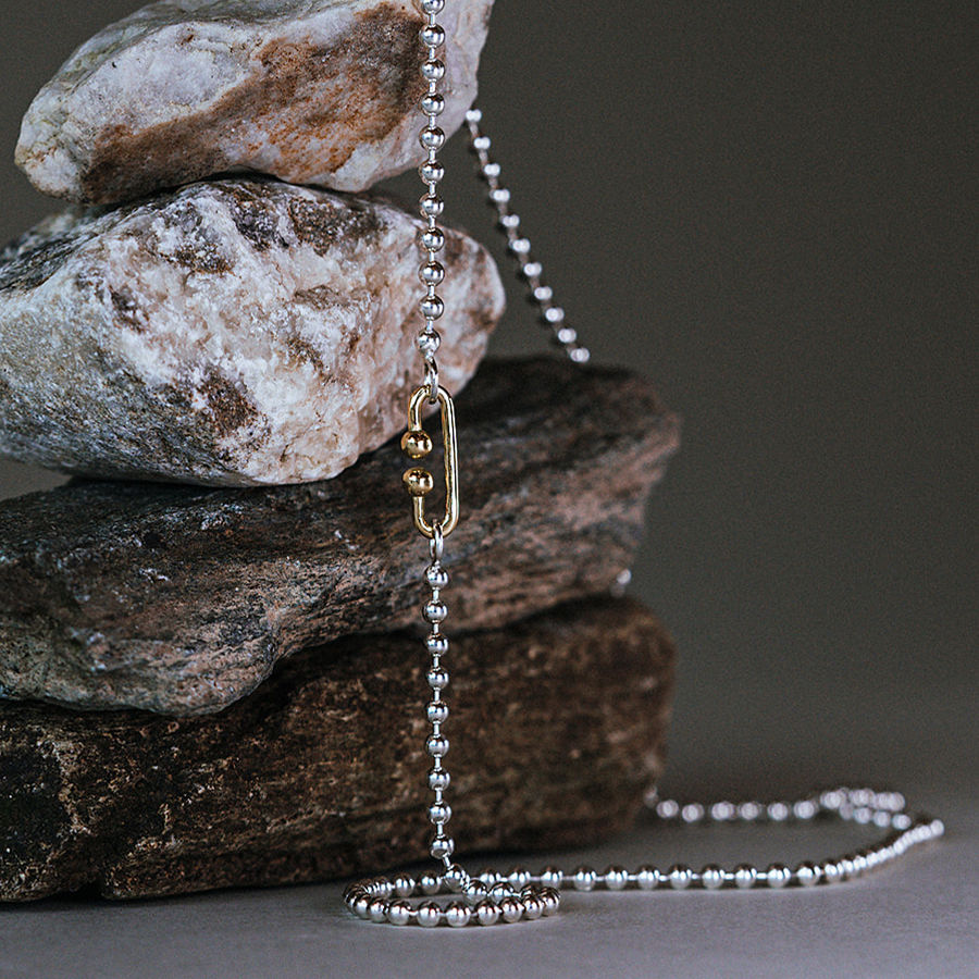 Milkyway 18K Guld & Sølv Halskæde