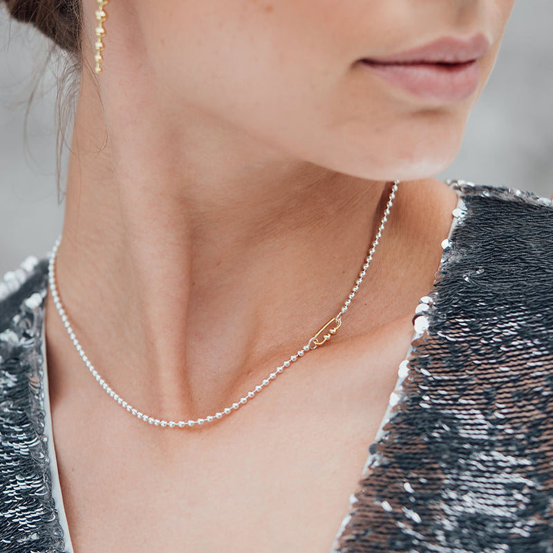 Milkyway Halskette aus 18K Gold & Silber