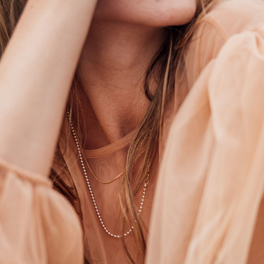 Milkyway 18K Guld & Sølv Halskæde