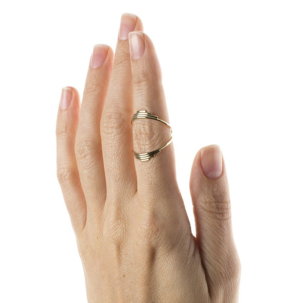 Mini Viper Cryx Gold Ring - 14k Gold