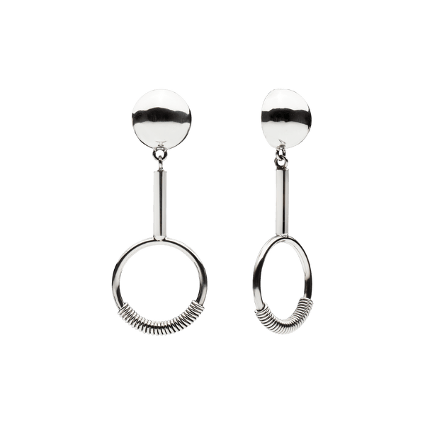 Mini Martini Earrings Silver
