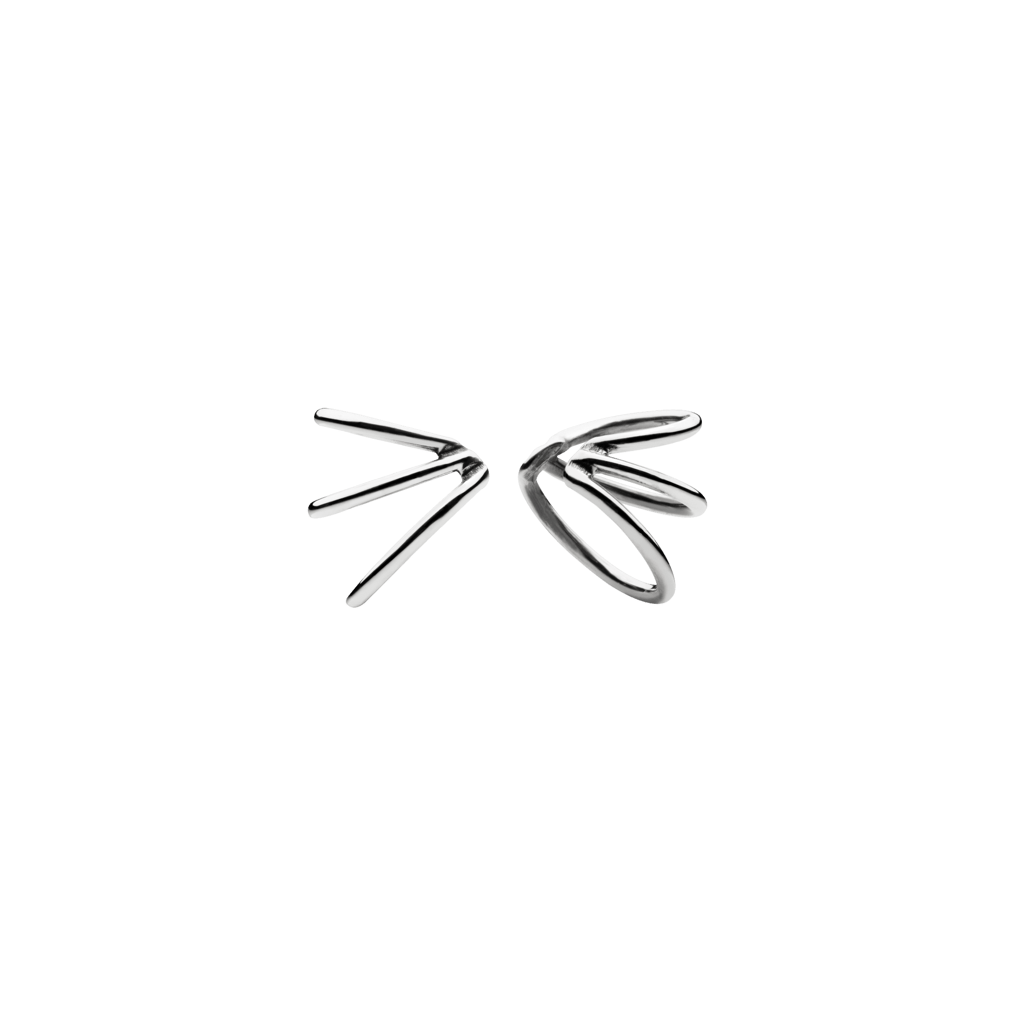 Mini Spine Ear Cuffs Silver
