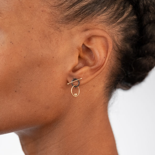 Sandrine Diodati | Jen Gold & Silver Earring