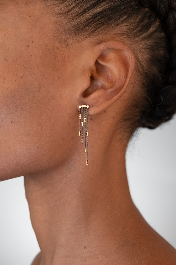 Sandrine Diodati | Merel Dangling Gold & Silver Earring