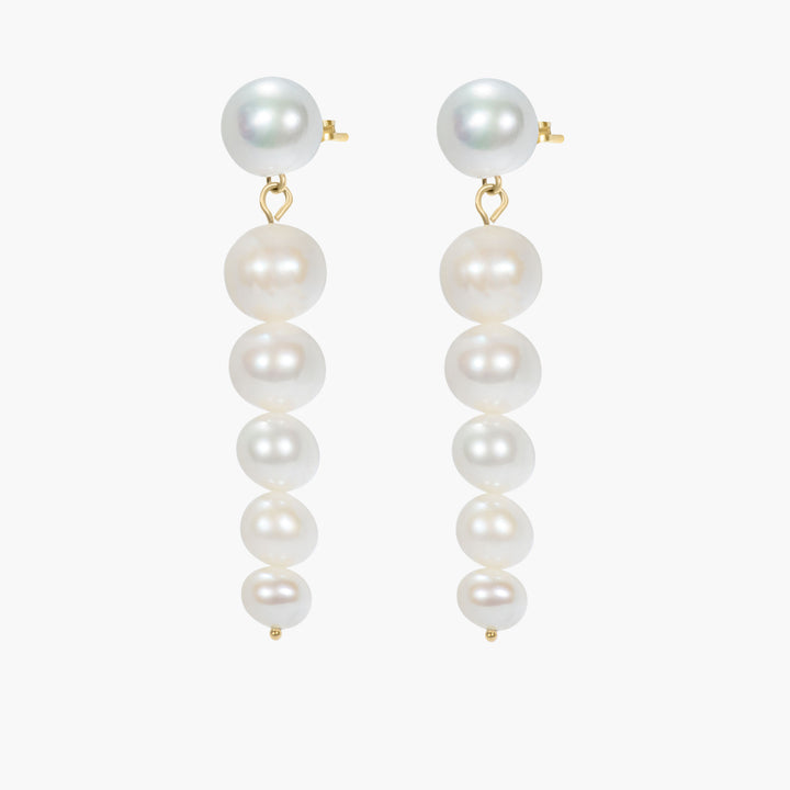 Nava 02 9K Gold Earrings w. Pearls