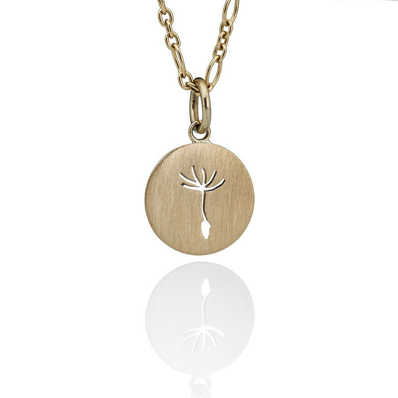 Dandelion Round 14K Gold Necklace