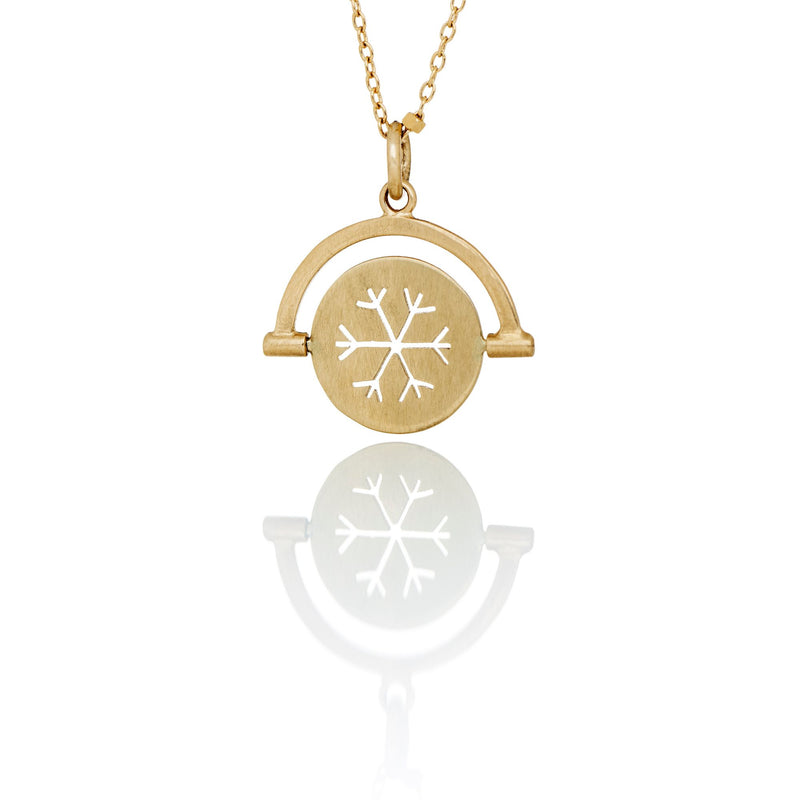 Snowflake 14K Gold Necklace