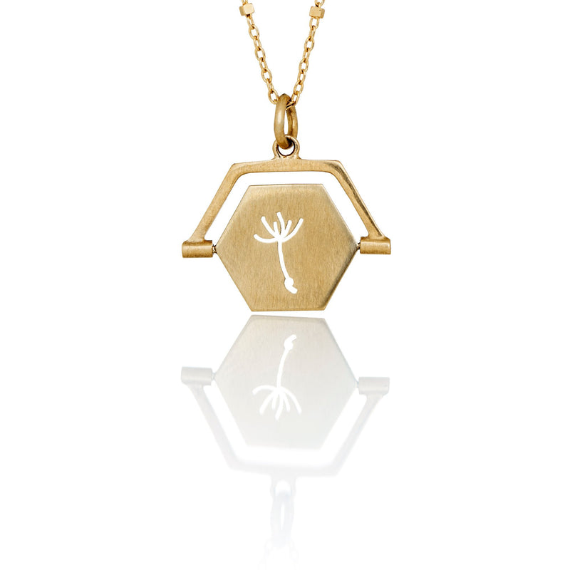 Dandelion 14K Gold Necklace