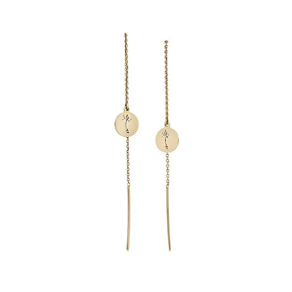 Dandelion Round 14K Gold Earrings