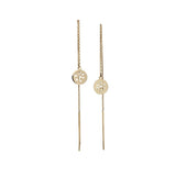 Snowflake Round 14K Gold Earrings