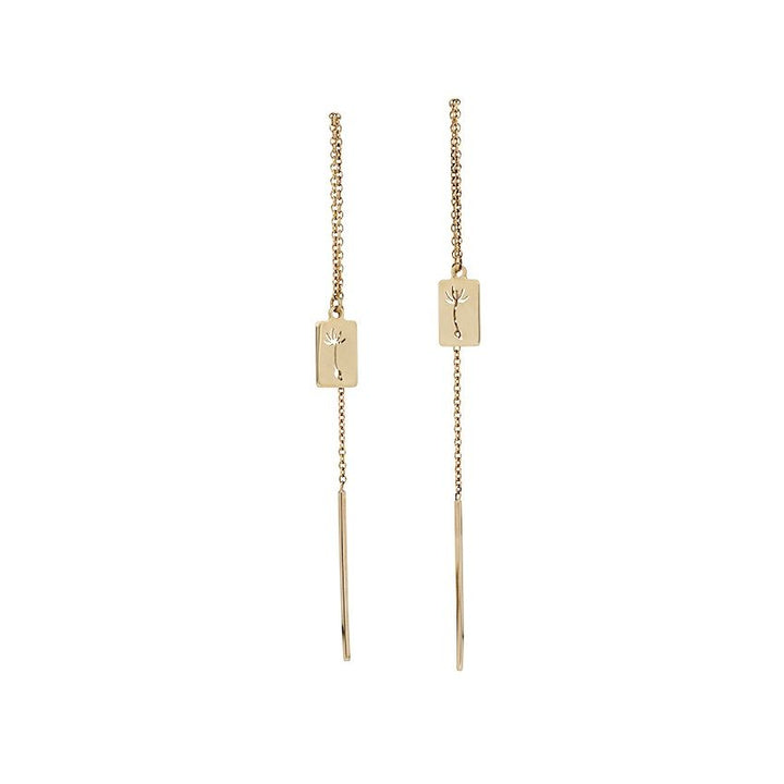Dandelion Square 14K Gold Earrings