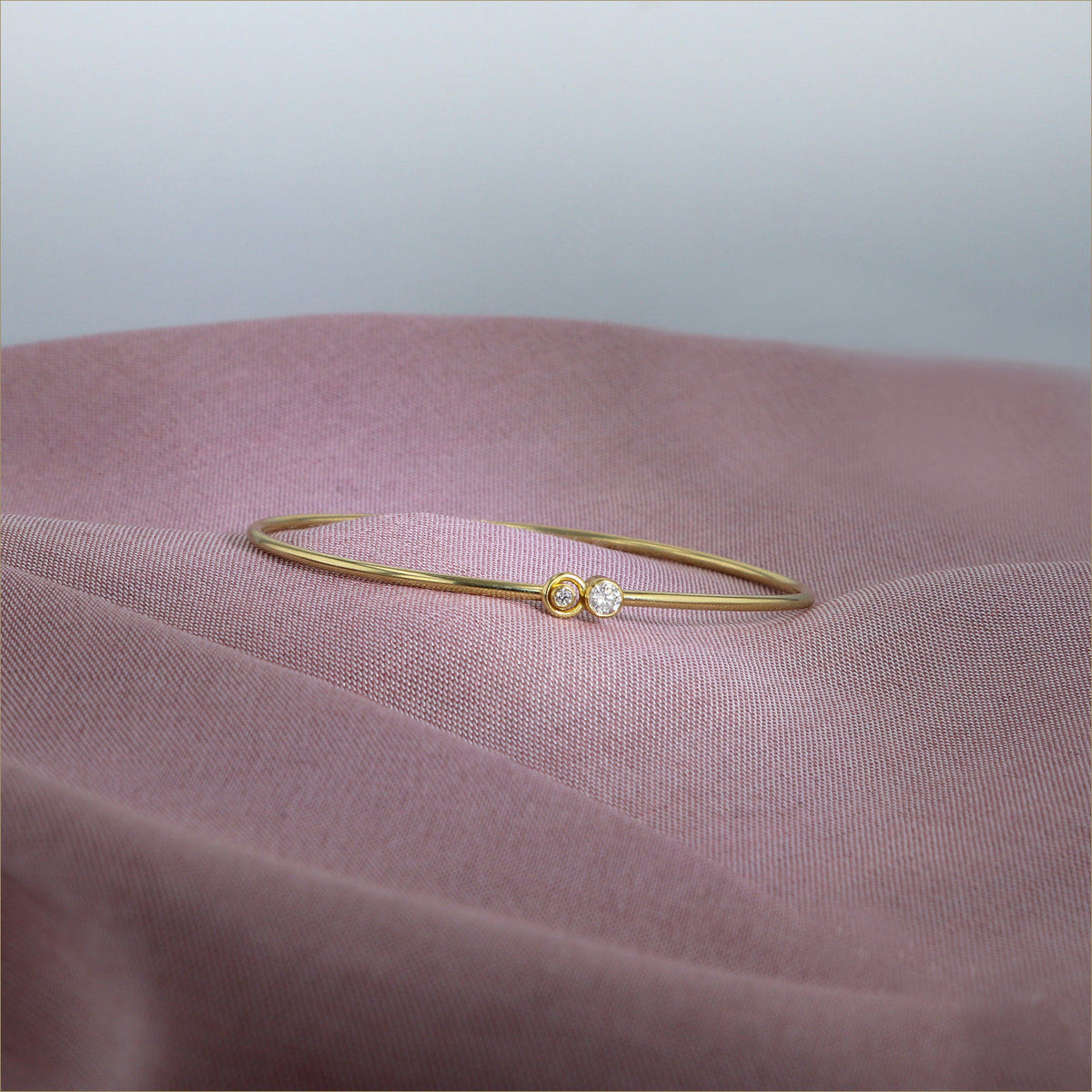 Lovely Sophie, big 14K Gold Bracelet w. Diamonds