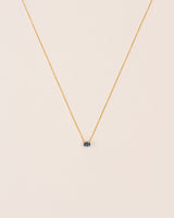 18K Gold Necklace w. London Blue Topaz
