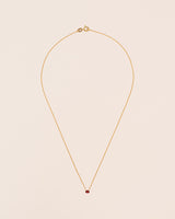 18K Gold Necklace w. Garnet
