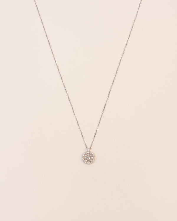 18K Gold necklace w. white Diamonds