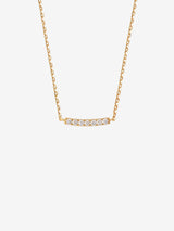 Diamond Line 0.07 14K Gold Necklace w. Diamonds