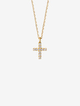 Diamond Cross 0.05 14K Gold Necklace w. Diamonds