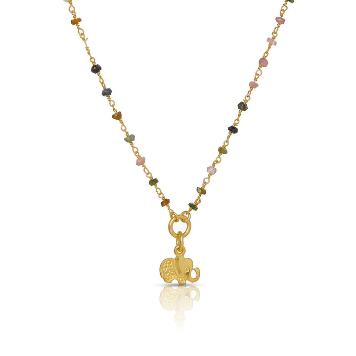 Collar Anunda Halskette 18K vergoldet I Turmalin